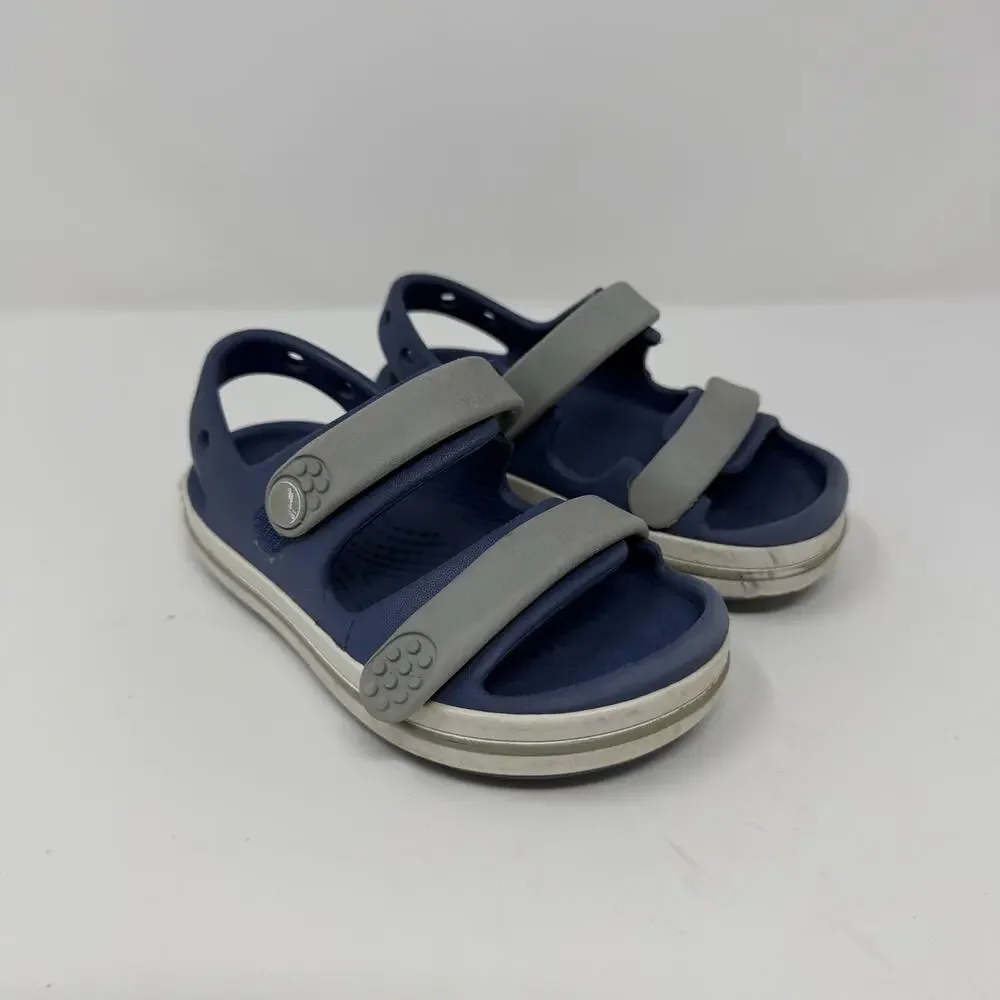 Crocs Navy & Gray Sandals C7 Kids